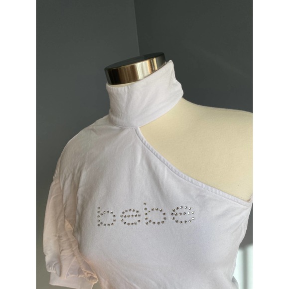 Bebe white one shoulder top, XS - Picture 10 of 11